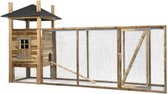 Kippenhok Floor XL - Kippenren - Kippenhok met ren - Kippenren voor buiten - Kippenhok voor buiten - hooiberg - hout in stijl