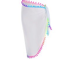 Emilie Collection - pareo - wit - Ibiza - kort