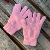 Gebreide handschoenen - Wollen handschoenen - Winter - Koude handen - Roze - Zachte handschoenen