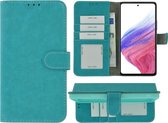 MoDo hoesje Geschikt voor Samsung Galaxy A53 5G - Kunstleer Book Case - Turquoise