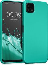 kwmobile telefoonhoesje geschikt voor Samsung Galaxy A22 5G - Hoesje voor smartphone - Back cover in metallic turquoise