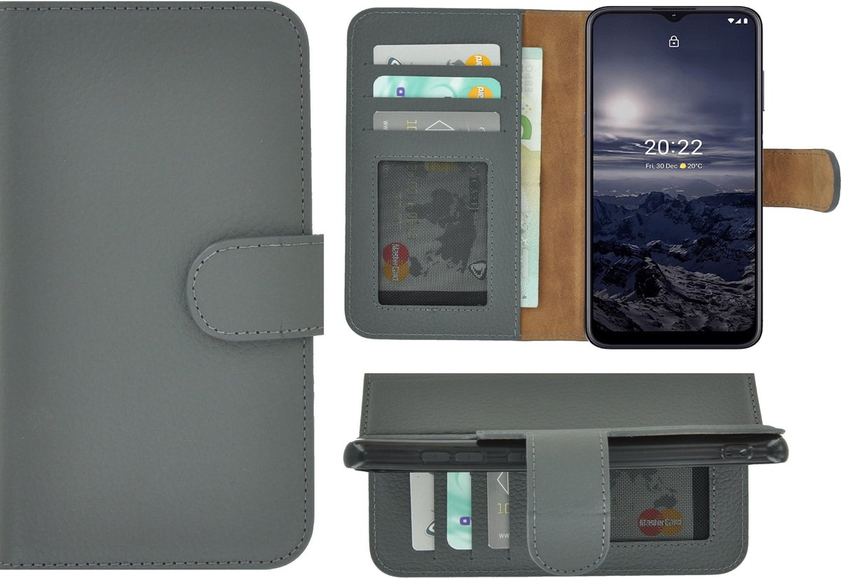 MoDo hoesje Geschikt voor Nokia G11/ G21 - Leer Book Case - Grijs