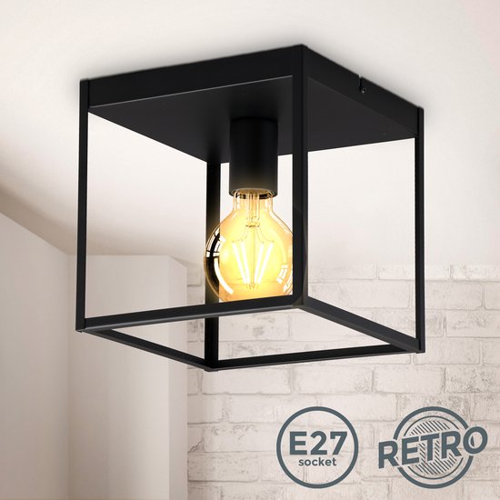 BK Light - Plafonnier - 1 E27 - noir