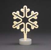 Konst Smide Led Lichtfiguur Snowflake met Timer op Batterijen