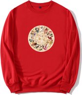 Fliex - sweater - rood - sterrenbeeld - zodiac signs - astrologie - Maat 34