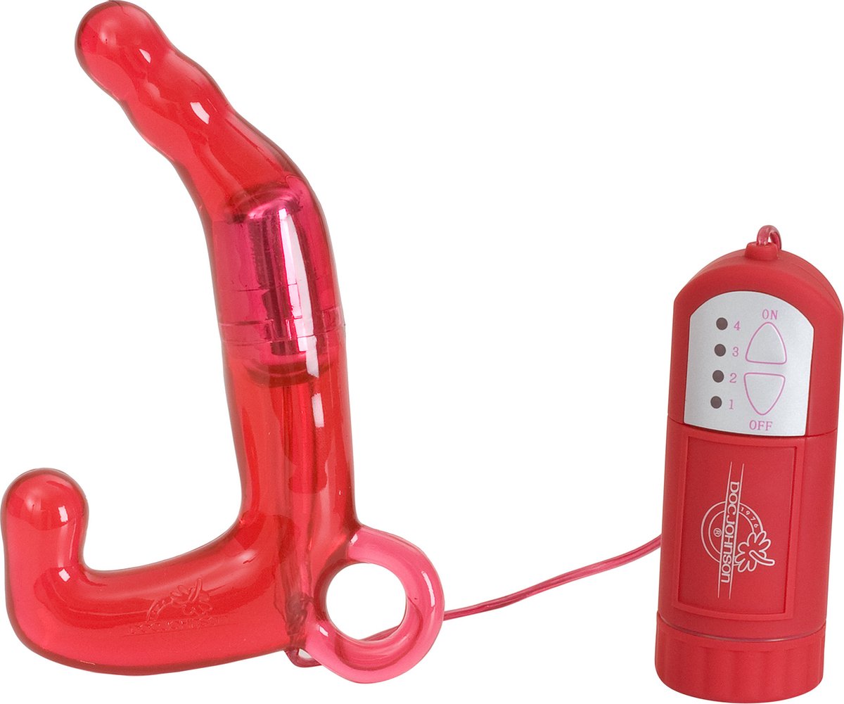 Goedkoopste Doc Johnson Men's Pleasure Wand Prostate Massager - Rood - Vibrator