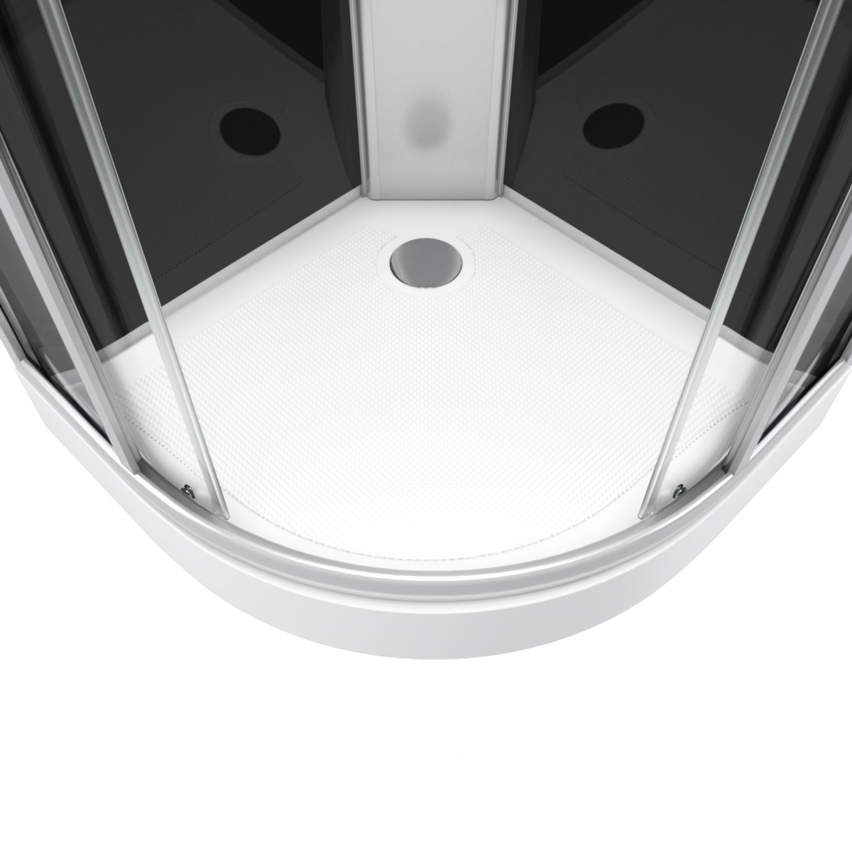 Aurlane douchecabine 1/4 de rond 85x85x225cm regen douchekop in de