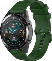YONO Siliconen Sport Bandje 22mm - Horlogebandje geschikt voor Samsung Galaxy Watch 46mm / 3 (45mm) / Gear s3 - Polar Vantage M2 / Grit X - Huawei Watch GT 3 (pro) / 2 - Amazfit GTR - Donkergroen
