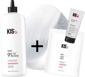 Kit de teinture pour cheveux KIS - 6T Tabac moyen - teinture pour cheveux et peroxyde d'hydrogène - NL KIS haarverfset - 6T Middel tabak - haarverf & waterstofperoxide