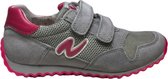 Naturino Mt 26 velcro's lederen sportieve sneakers Sammy grijs fuxia