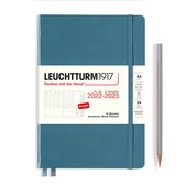 Leuchtturm1917 - agenda - 2022/2023 - academische weekplanner - 18 maanden - a5 - 14,5 x 21 cm - hardcover - blauw grijs