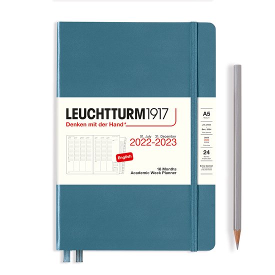 stok Springen De layout Leuchtturm1917 - agenda - 2022/2023 - academische weekplanner - 18 maanden  - a5 - 14,5... | bol.com