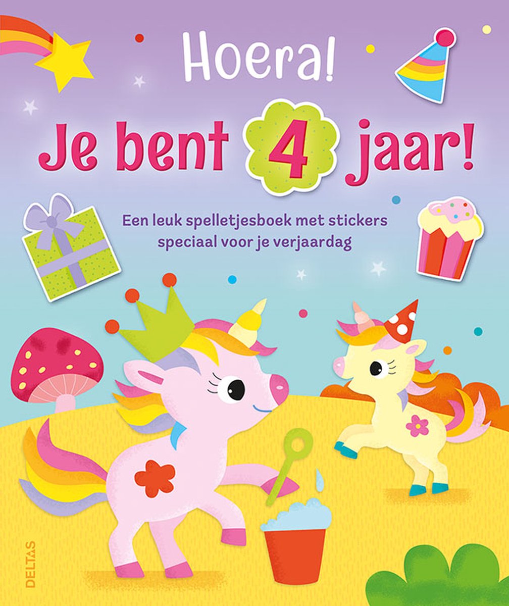 Hoera Je Bent 4 Jaar Eenhoorns Bol Com