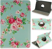 HB Hoes Geschikt voor Samsung Galaxy Tab A8 2021 10.5 inch - Draaibare Tablet Case met Standaard - Bloemen