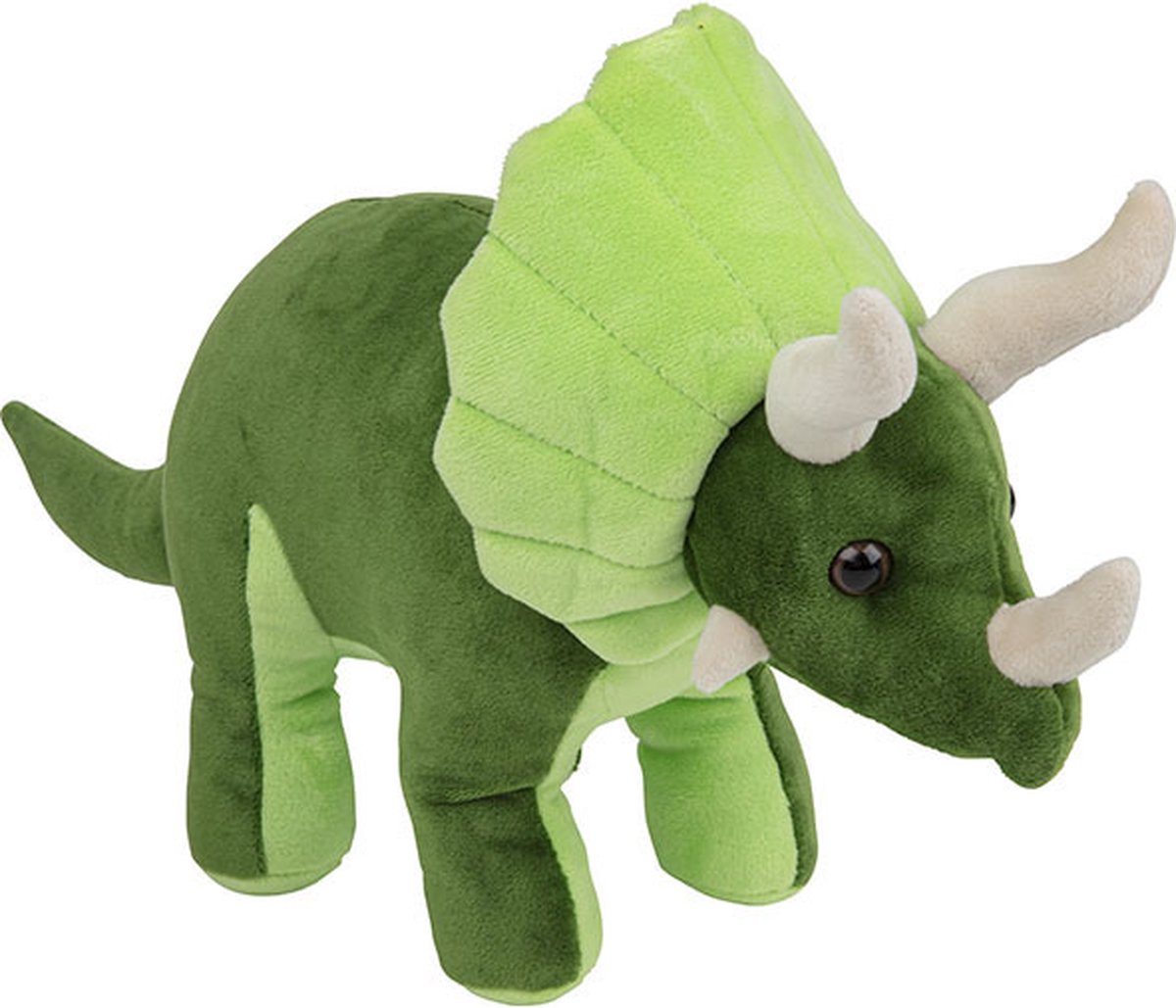 Pluche knuffel dinosaurus Triceratops van 20 cm - Knuffeldieren speelgoed