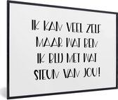 Cadre photo avec affiche - Force - Citations - Support - 30x20 cm - Cadre pour affiche