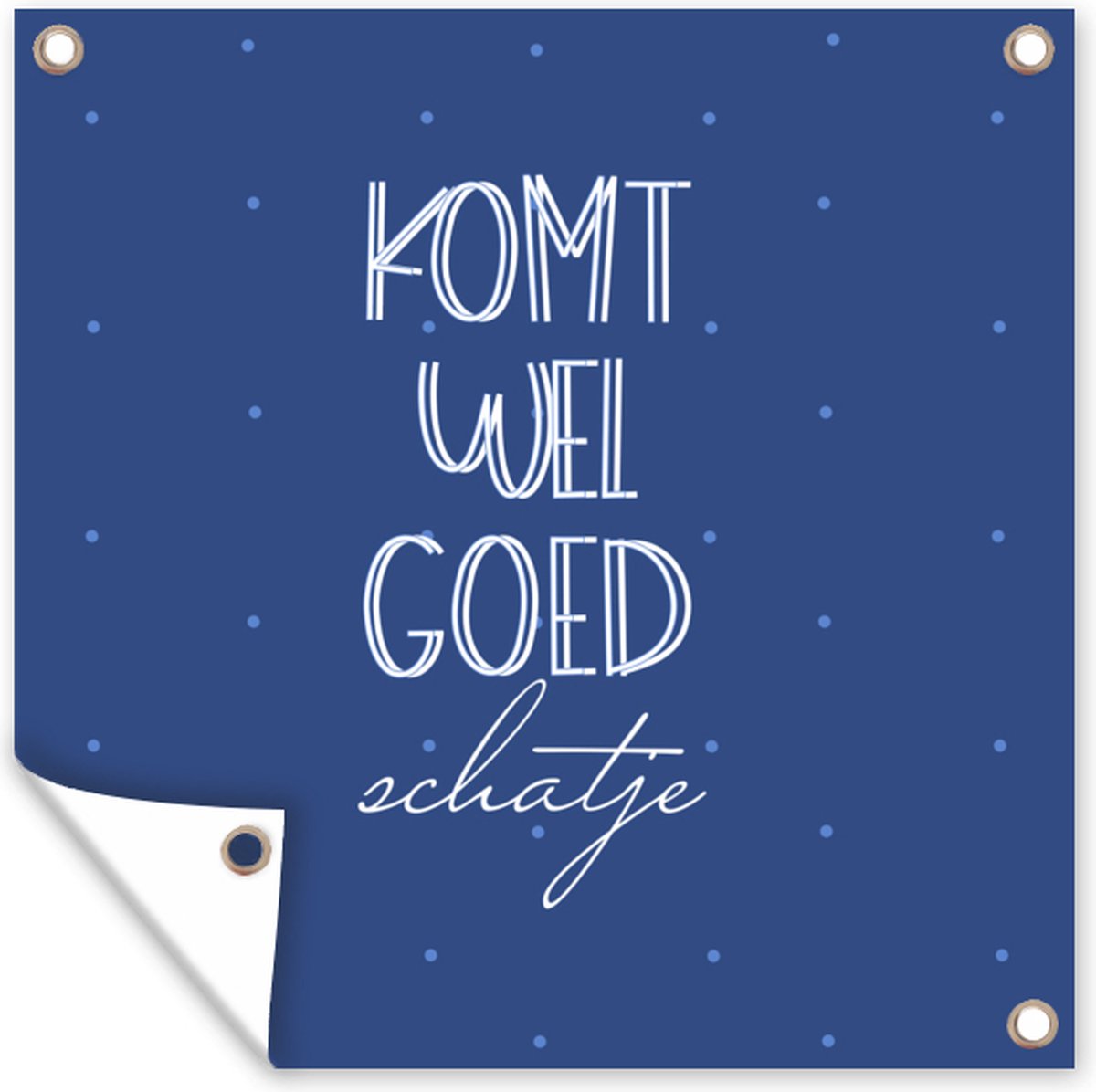 Tuindoek Beterschap - Quote - Liefde - 100x100 cm