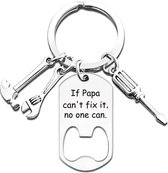 Sleutelhanger met flesopener Geluk is een vader als jij hebben. Gepersonaliseerd - Veel kleuren - Individueel - Afbeeldingen, spreuken - Nederland