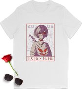 T Shirt Heren en Dames - Japan Anime - Wit - Maat L