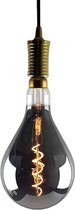 Zering XXL - LED lamp - Ø16cm - PS52 - E27 fitting - Filament lamp - Edison lamp - Zwart glas