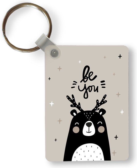 Sleutelhanger - Quotes - Be you - Spreuken - Hert - Kids - Baby - Jongens - Meiden - Uitdeelcadeautjes - Plastic