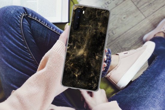 OnePlus Nord - Or - Glitter - Zwart - Coque de téléphone en Siliconen