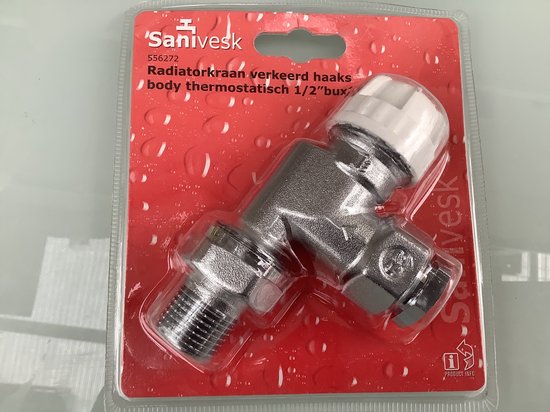 Weggegooid Tweede leerjaar beven Sanivesk. Radiator kraan knop. Haaks 1/2 x 15 mm. | bol.com