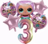 LOL Folieballon verjaardag decoraties voor Surprise pop Nummer 3