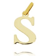 Goud Hanger Letter S 14 karaats