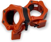Halterstangsluiters 50mm 2 stuks - Lock Jaw - Halterstangsluiter - olympische halterstang sluiters - Oranje - barbell clips