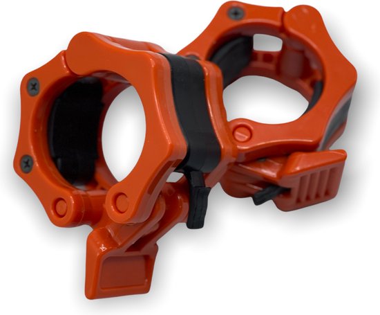 Foto: Padisport lock jaw 50mm oranje barbell clips haltersluiting halter clips halterstangsluiter 50 mm halterklem barbell lock