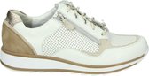 Durea Sneakers Dames - Lage sneakers / Damesschoenen - Leer - 6262 688     -  Wit combi - Maat 37