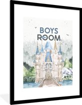 Fotolijst incl. Poster - Quotes - Spreuken - Boys room - Kinderen - Kids - Baby - Jongens - 60x80 cm - Posterlijst