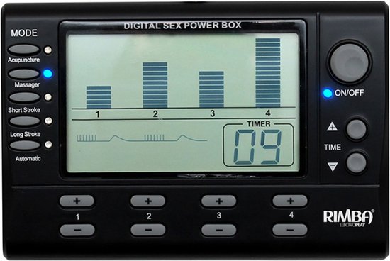 Rimba Electro Play - Electronische Erotische Stimulatie - 4 Kanaals Electro Sex Power Box Set Met LCD Display