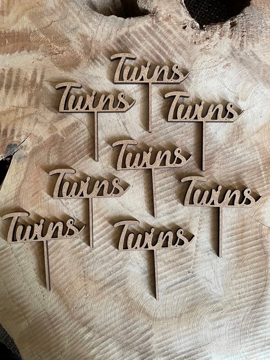 Cupcake toppers Twins Geboorte Babyshower Tweeling