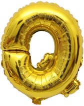 Folieballon / Letterballon Goud  - Letter Q - 41cm