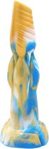 Kiotos Monstar Dildo Beast 19 - 25 x 6 cm - goud/blauw/wit