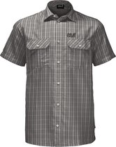 Jack Wolfskin Thompson Shirt Men - Outdoorblouse - Heren - Ash Grey Checks - Maat XL
