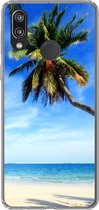 Geschikt voor Huawei P20 Lite (2020) hoesje - Palmbomen - Strand - Zee - Siliconen Telefoonhoesje
