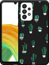 Hoesje Zwart Geschikt voor Samsung Galaxy A33 Cactus