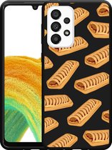 Hoesje Zwart Geschikt voor Samsung Galaxy A33 Frikandelbroodjes