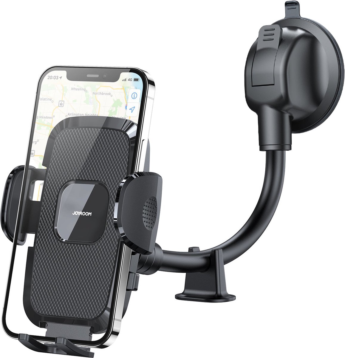 Joyroom telefoonhouder - voorruit en dashboard - zwart - verstelbaar - universeel