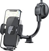Joyroom Auto Telefoonhouder met Flexibele Arm voor Dashboard en Voorruit Zwart
