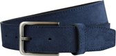 Suede riem donkerblauw - Riemmaat 105 - suède riem heren - blauwe suéde riem heren