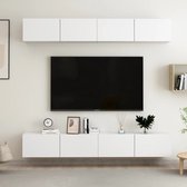Tv-meubelen 4 st 100x30x30 cm spaanplaat wit