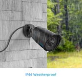 Outdoor Security Camera with People/Vehicle Detection, IP66 Weatherproof Bullet CCTV IP Camera with Micro SD Card Slot,