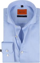 Suitable - Overhemd Blue Dobby Blauw - 42 - Heren - Slim-fit