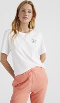 O'Neill T-Shirt Women O'NEILL BEACH T-SHIRT Snow White Xs - Snow White 100% Katoen Round Neck