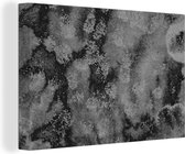 Tableau sur toile Béton - Peinture - Zwart - 60x40 cm - Décoration murale