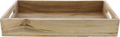 Houten dienblad - 26 x 42 x 7,5 cm - Rechthoekig - Houten Dienblad Met Handvatten - voor Keukenfeest - Diner - Snacks - Middagthees